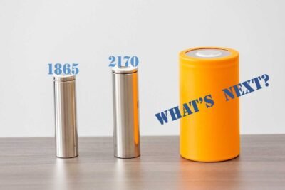 1640298160 panasonic batteries from left the 1865 2170 and a mock up of the next generation of large cylindrical automotive batteries