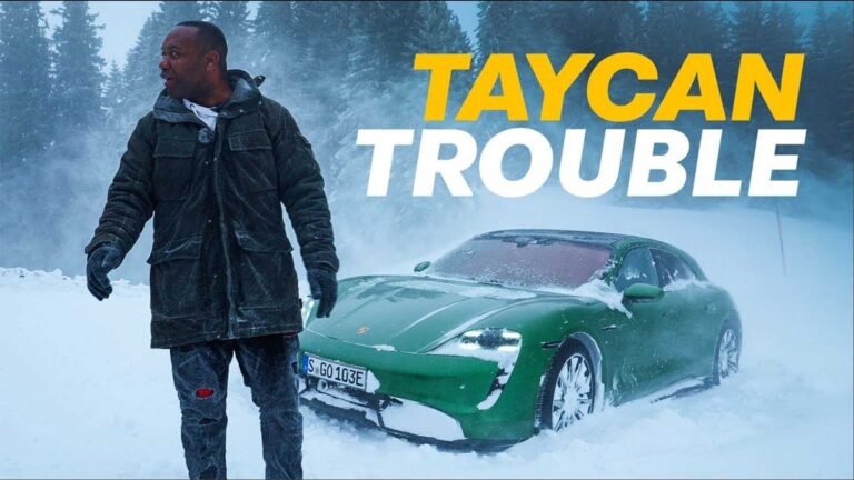 AutoTrader prueba el Porsche Taycan Sport Turismo en una tormenta de nieve