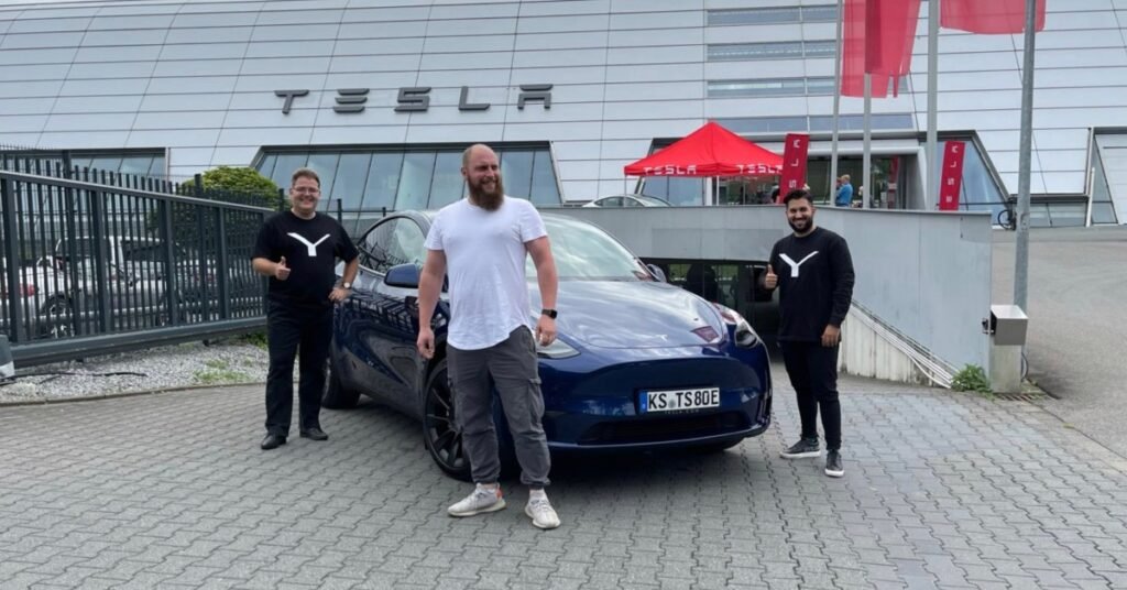 Tesla Model Y first Europe delivery hero