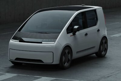 arrival car prototype three quarters on road low