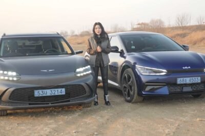 genesis gv60 vs kia ev6 video comparison korea