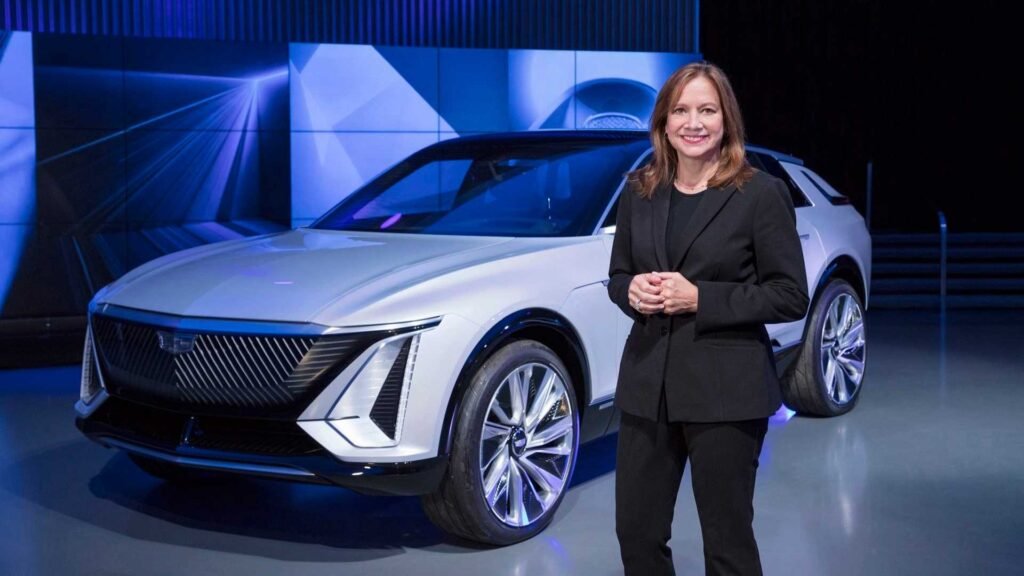 gm chairman and ceo mary barra and cadillac lyriq