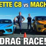 Ver el Ford Mustang Mach-E GT Performance Drag Race Corvette C8