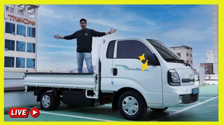 Oilhead asiático prueba la camioneta eléctrica Kia Bongo 3