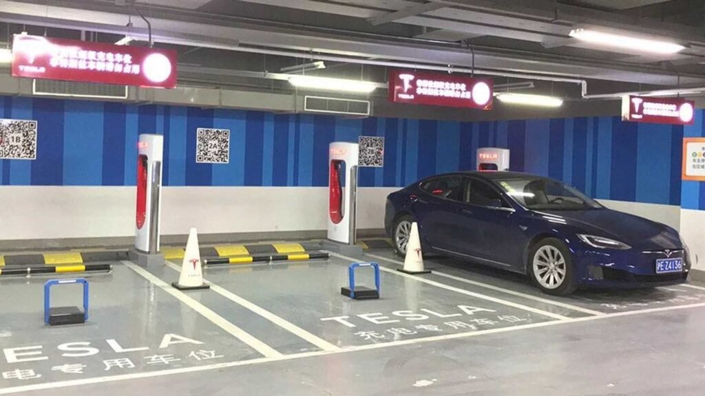 tesla chinchinese car park has solution for iceinga solution supercharger ice ing