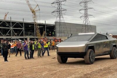 tesla cybertruck at giga texas