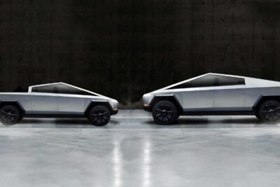 tesla cybertuck large and small