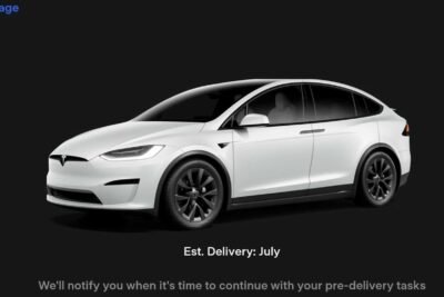 tesla model x delivery estimate in tesla app