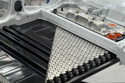 tesla model y 4680 type cylindrical cells and structural battery source paul kelly 1